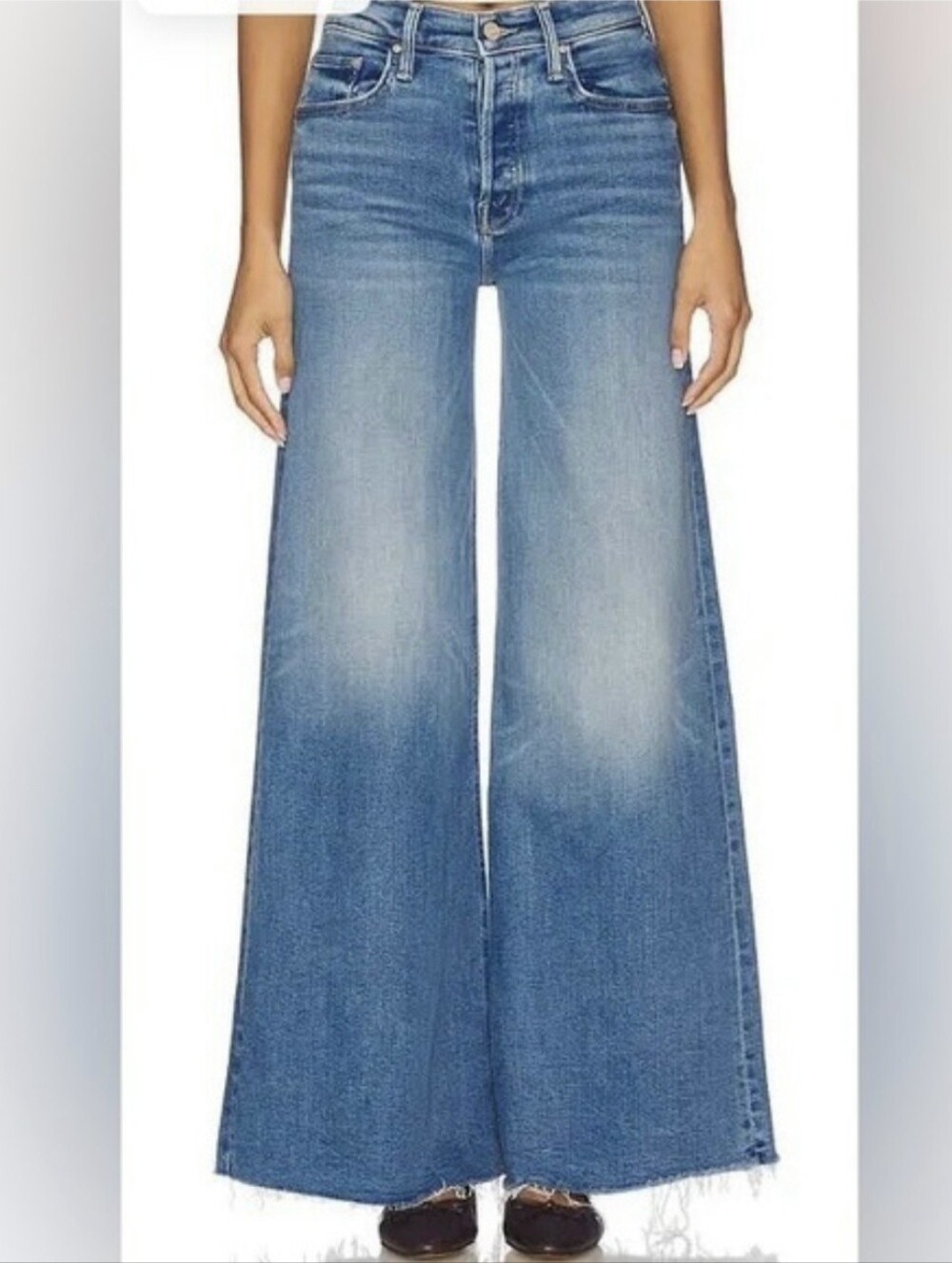 Nwot MOTHER Tomcat Roller Chew High-Rise Wide-Leg Jeans